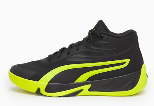 PUMA COURT PRO BLACK AND LIME [SZ:4]