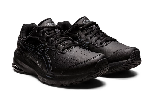 ASICS MENS GT-1000 LEATHER 2 (2E WIDE) BLACK / BLACK [SZ:8]