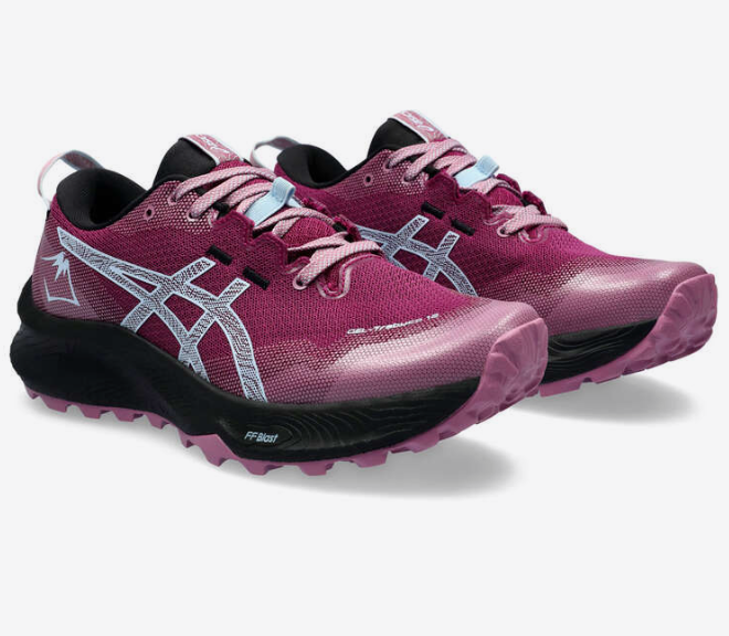 ASICS WOMENS GEL-TRABUCO 12 BLACKBERRY / LIGHT BLUE [SZ:7]