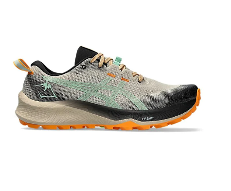 ASICS MENS GEL-TRABUCO 12 FEATHER GREY / DARK MINT [SZ:8.5]