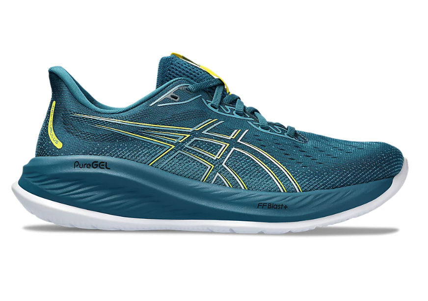 ASICS MENS GEL-CUMULUS 26 EVENING TEAL / BRIGHT YELLOW [SZ:8]