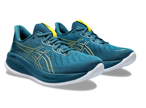 ASICS MENS GEL-CUMULUS 26 EVENING TEAL / BRIGHT YELLOW [SZ:8]