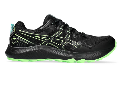 ASICS MENS GEL-SONOMA 7  BLACK / ILLUMINATE GREEN [SZ:8]