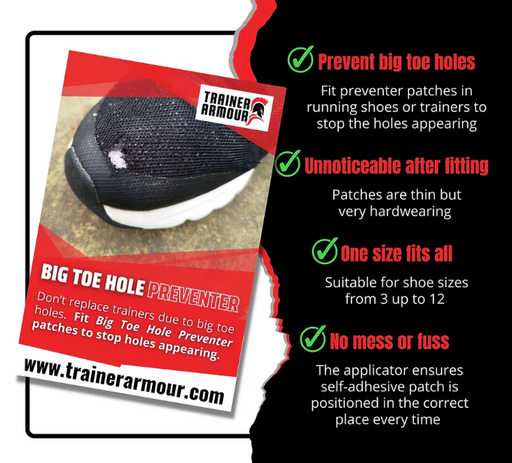 TRAINER ARMOUR BIG TOE HOLE PREVENTER